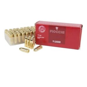 BALAS CAL 9X19 mm LUGER 115g FIOCCHI